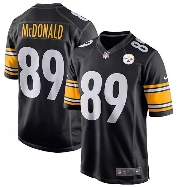 Men Pittsburgh Steelers #89 Vance McDonald Nike Black Game NFL Jersey